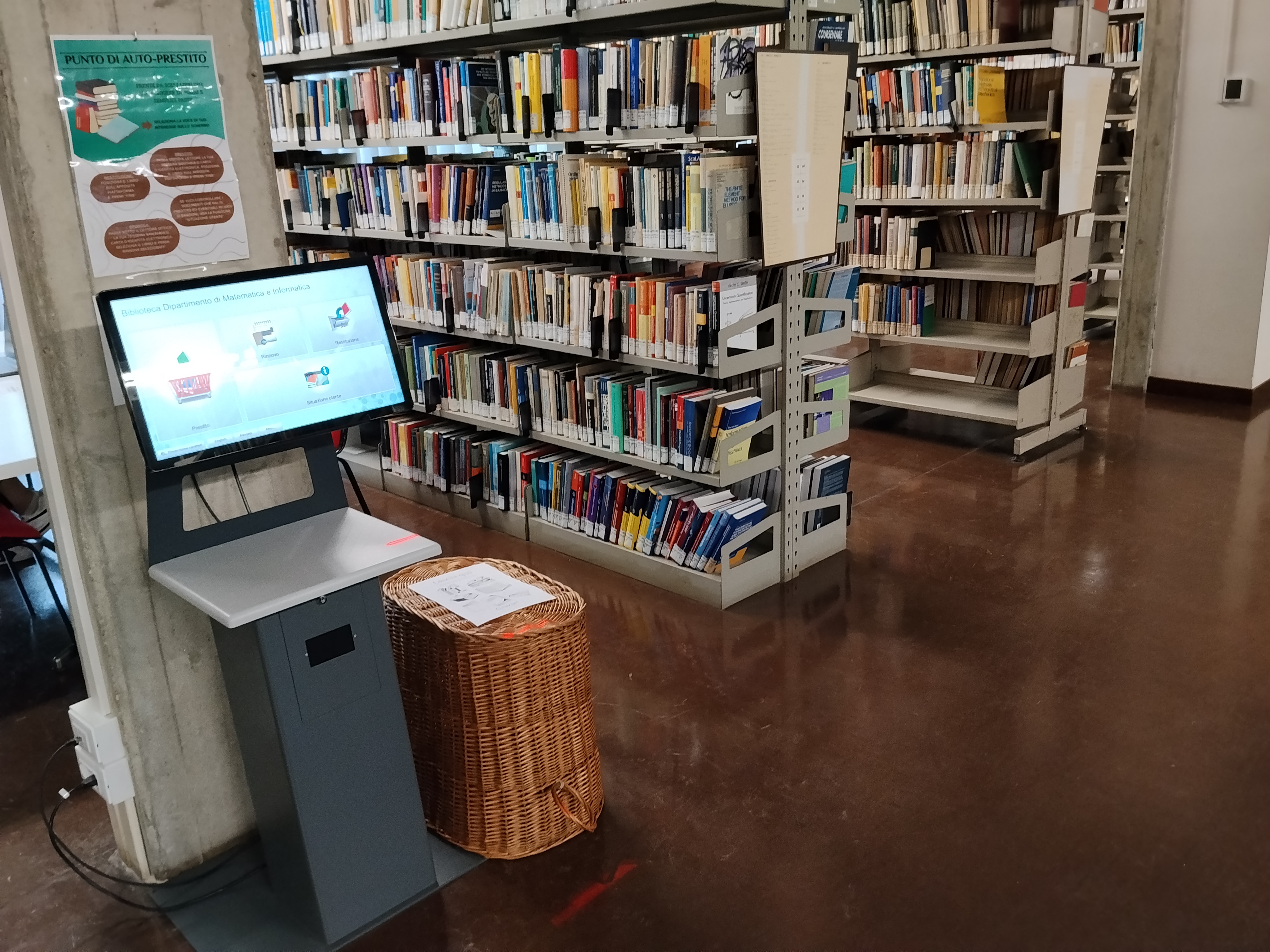 Attivazione del servizio autoprestito nella Biblioteca di Matematica ed Informatica